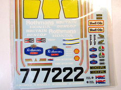 Decalpool Decal Sheet 1/12 Honda NS500 Rothmans #2/7 W. Gardner 500GP ’85 DP036