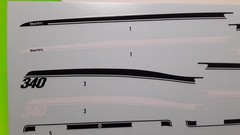 Decal Sheet 71 1971 Duster 340 1/25 AMT Wedge Six Pack Waterslide Black Stripe