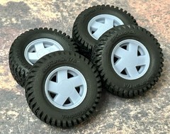 1/24 Scale: 18-Inch “Off-Road 90s Chevy Truck ” Wheels W/ Mud Tires;Jeep,Resin