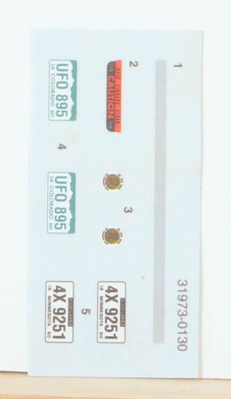 Model kit Decal Sheet Misc Plates unused P2