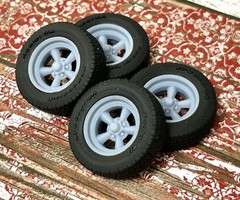 1/24 Scale: 15-inch “Classic Torq Thrust D” Resin model car wheels/tires, 1/25