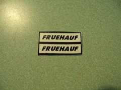 FRUEHAUF TAMIYA 1/14 SCALE TRAILER MUD FLAP VINYL DIE CUT DECALS 1:14