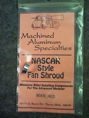 MACHINED ALUMINUM SPECIALTIES 1:24 SCALE NASCAR STYLE MODEL FAN SHROUD MAS-402