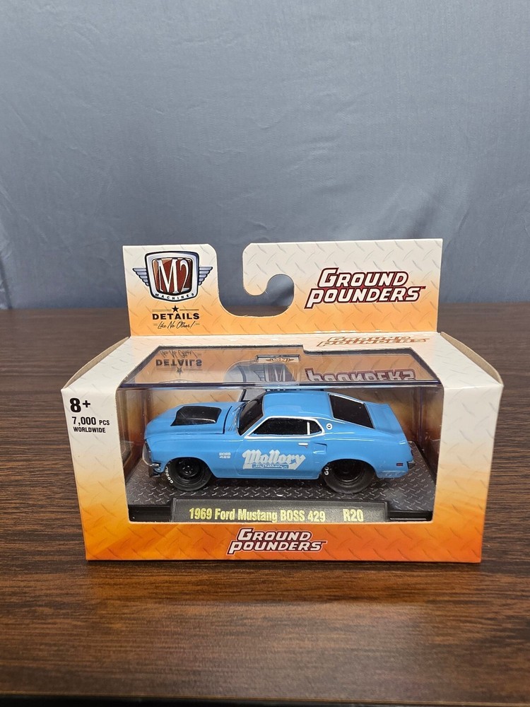 M2 Machines Ground Pounders 1969 Ford Mustang BOSS 429 R20 Diecast Car