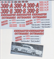 NASCAR 1/24 Waterslide Decals #300-B TIM FLOCK 1955 CHAMPIONSHIP CHRYSLER 300