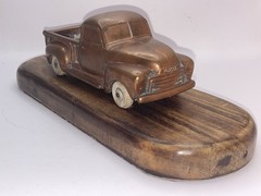 1948 GMC FC Pickup Promo 1/29 National Products Wood-base Mounted Bronze Award