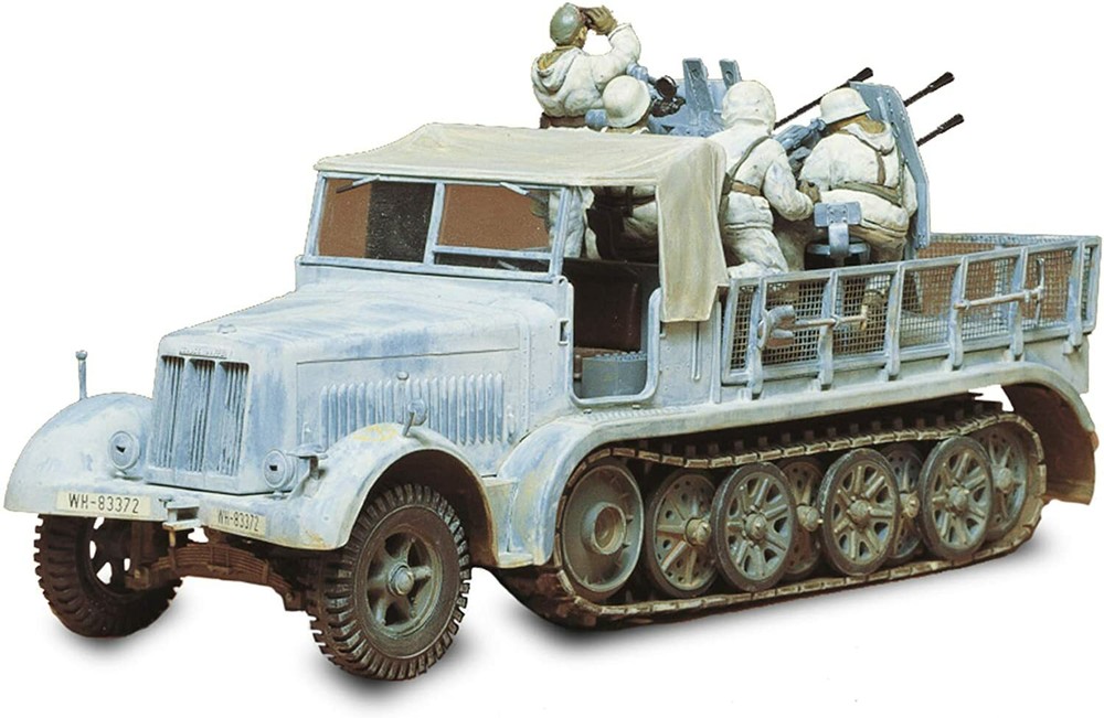 タミヤ 1/35 ミリタリーミニチュアシリーズ No.50 ドイツ陸軍 8トンハーフトラック 4連高射砲搭載 プラモデル 35050