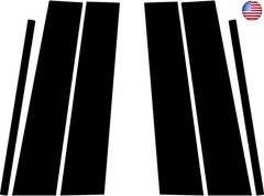 Rvinyl Pillar Post Pre Cut Window Trim Kits in Gloss Black Compatible with Ford