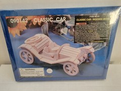 Classic Car Wooden Model Kit Craft #090142 & Horse & Carriage #090140 New/Sealed