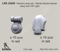Live Resin 35205 1/35 Helmet Lamp Set, Manta Strobe Helmet Lamp and VIP Light