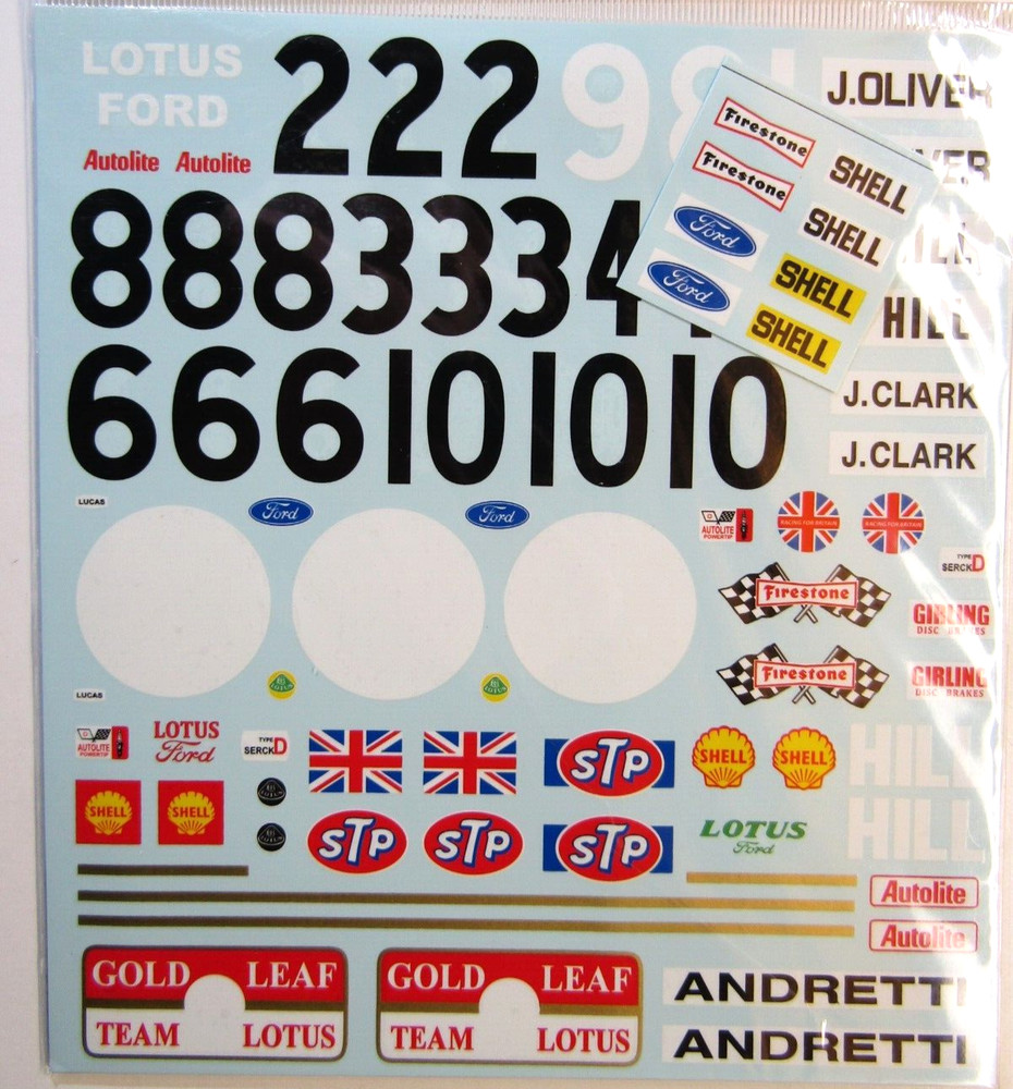 Decalpool 1/12 Lotus 49B Ford F1 Gold Leaf Decal Sheet DP124 for Tamiya kit