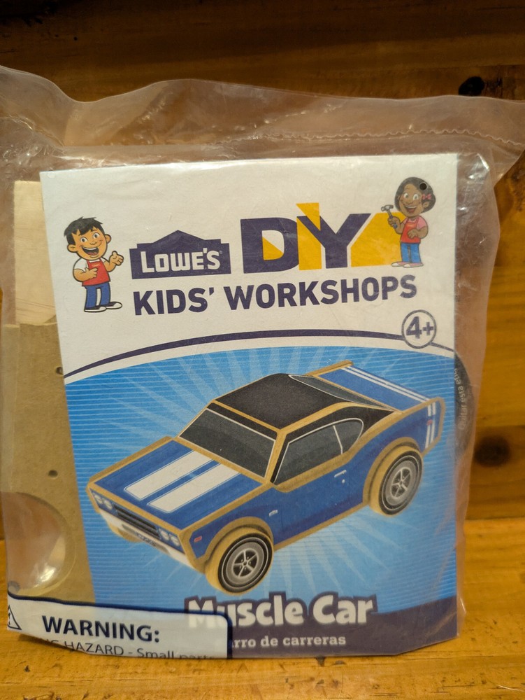 Lowe’s Build and Grow Muscle Car Wooden Craft Kit – Wooden Art Crafts For Kids