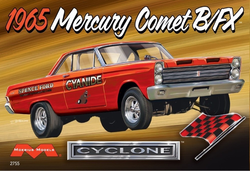 MOEBIUS 1/25 1965 Mercury Comet B/FX Cyclone Drag Race Car Mod Kit MOE2755-NEW