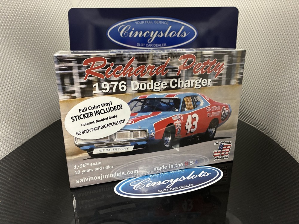 Salvino JR Models “STP” Petty 1976 Dodge Charger Vinyl Decals 1/25 Model Car Kit