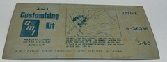 AMT Decals 1:24-1:25 Scale Fits 1936 Ford Coupe Gasser Rare Vintage