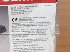 REVELL AVON HOT WHEELS CAMARO 1/64 SCALE MODEL WITH DISPLAY STAND SEALED
