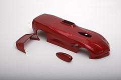 Painted Corvette Resin 3D Pro Mod body, 1/24-25 scale, project build to finish