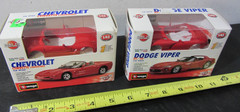 Corvette Convertible w/ Dodge Viper bburago Metal Model kit 1:43 burago