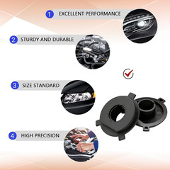 2PCS H4 LED Light Adapter Base Headlight Bulb Sockets Retainers Holder, LED Head