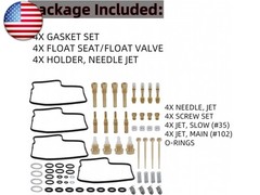 4 X Carburetor Repair Rebuild Kit for GL1200 Goldwing 1200 Carb 1984-1987