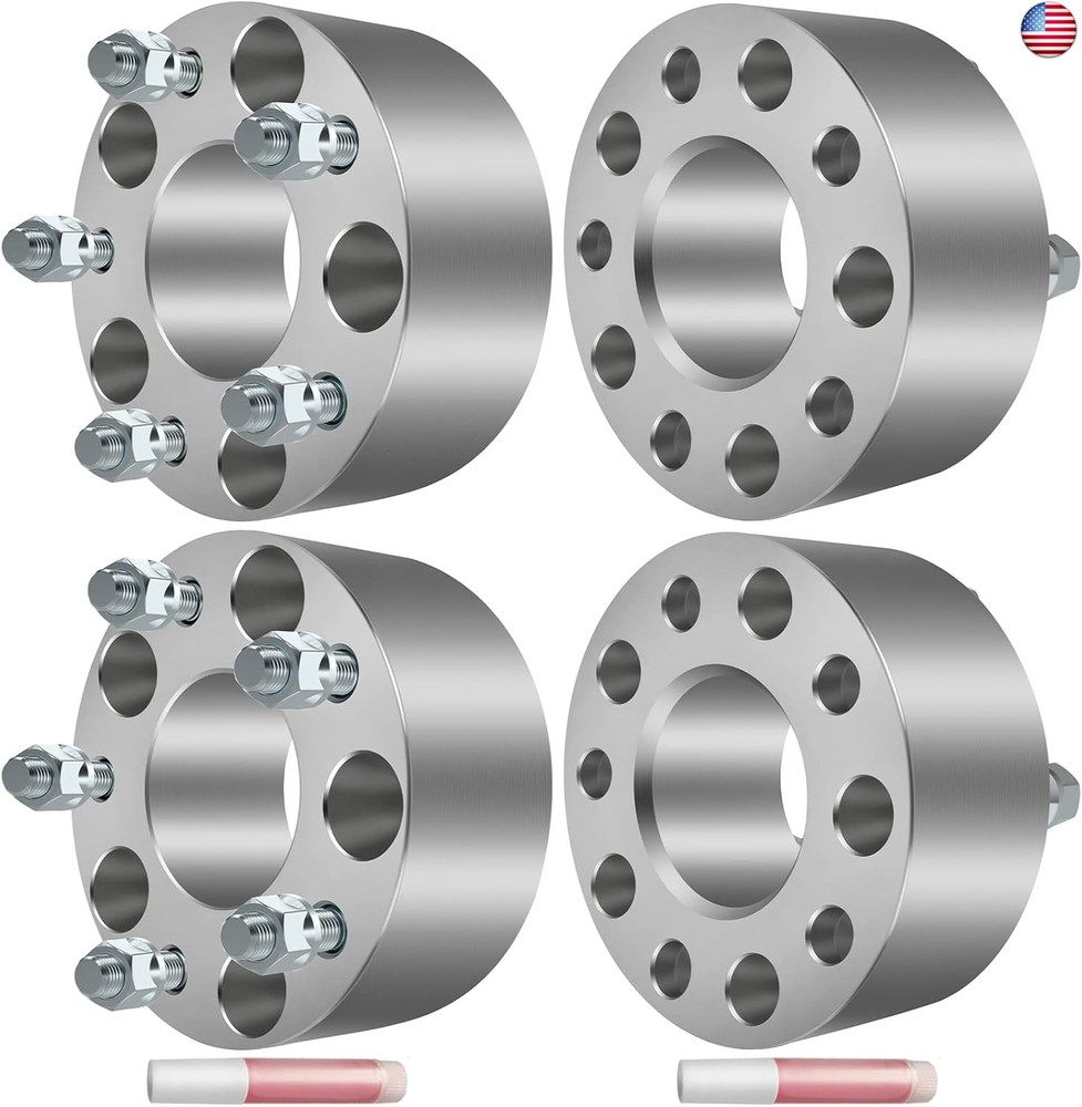 ECCPP 4PCS 5 Lug Wheel Spacers 2.5 inch 5×4.75 to 5×4.75 W/O Lip fit for