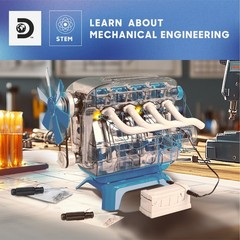 Discovery Mindblown Model Engine Building Kit 4 Cylinder Combustion STEM – NEW™