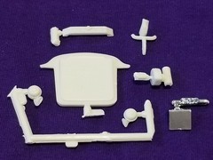 1949 Mercury RADIATOR HORNS HEATER HOSE BATTERY COVER from AMT 1:25 Model Kit 49