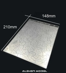 Camo Steel Stencil (Masking, 2-sided) for 1/32, 1/35 Scale Models (210x142mm)