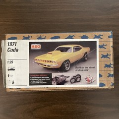 Testors HSO 1971 Plymouth Cuda Pro Street 1:25 Model Kit #7402 NIB
