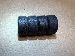 VIntage NASCAR Ford Wheels & Tires 1/25 Scale Rims GoodYear Blue Streak FULL SET