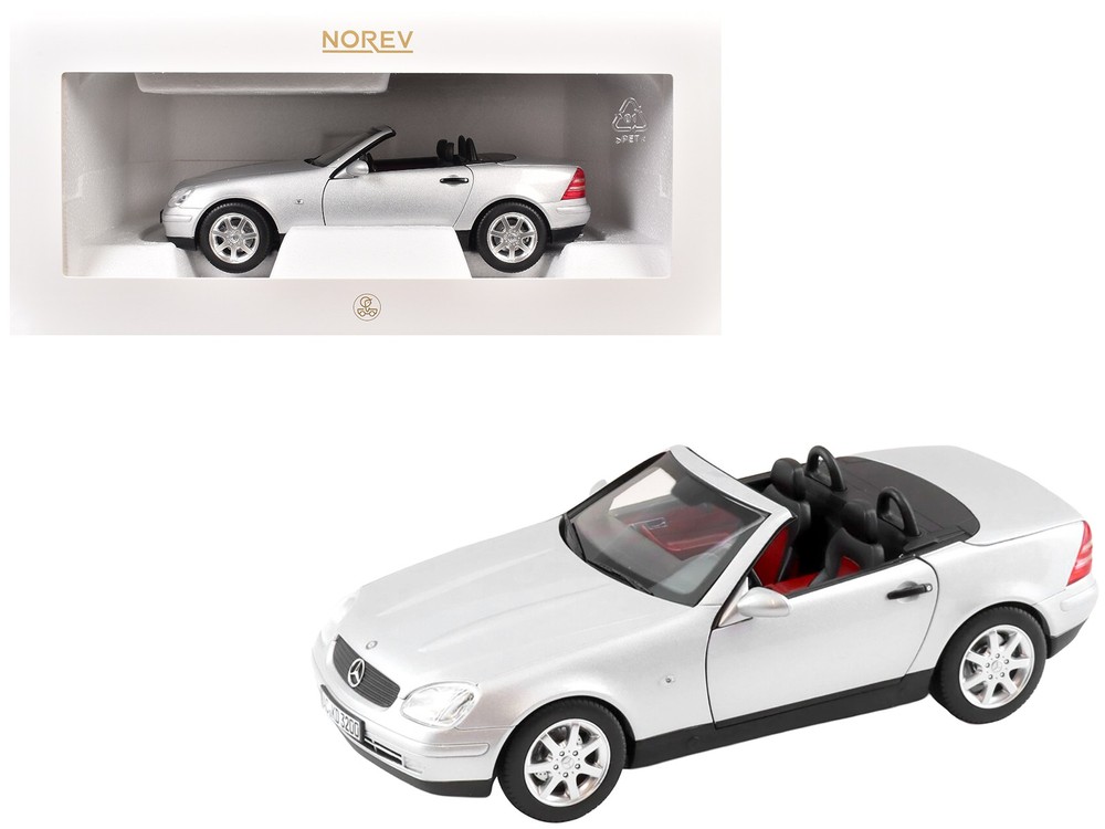 Norev 183020 1/18 1996 Mercedes-Benz SLK Convertible Brilliant Silver