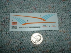 Ertl decals 1/24 1/25 for Kit# 8028-9230 ’57 Ford Fairlane TT