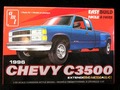 AMT 1:25 1996 Chevy C3500 Dually Pickup EASY BUILD Skill Level 2 Kit #1409