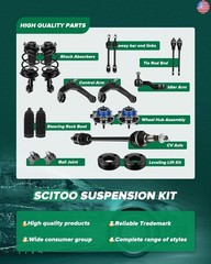 SCITOO 10-PC SET Suspension Kit for 2006-2007 For Jeep Liberty – Upper Control