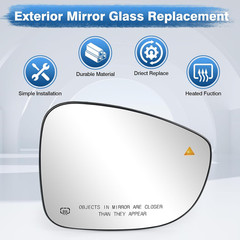 Passenger Side Mirror Glass Compatible with Chrysler Pacifica 2017-2025, for Chr