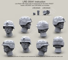 Live Resin 1/35 LRE-35041 US Army PASGT Helmet (Set 2)