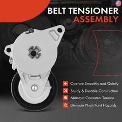 A-Premium Belt Tensioner Assembly with Pulley Compatible with Acura TL