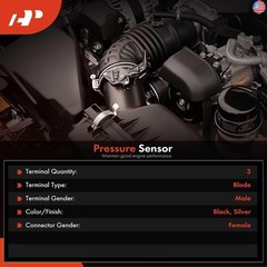 A-Premium Fuel Injection Rail Pressure Sensor [3 Pins] Compatible with