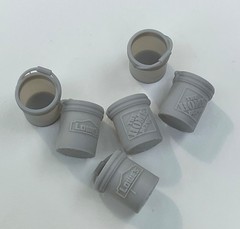 1/25 1/24 Scale 5 Gallon Utility Buckets x6 Home Depot Lowes Diorama Garage Part
