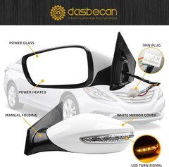 Dasbecan 7Pin Left Side Door Mirror Compatible With 2011-2014 Hyundai Sonata