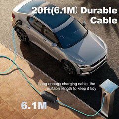 20Ft 110-240 Volt Level 1 2 Electric Vehicle Portable Charger 16Amp 3.5KW Home E