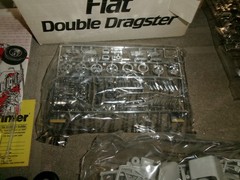 AMT 1/25 BLUEPRINTER FIAT DOUBLE DRAGSTER PLASTIC MODEL CAR KIT – SEALED CONT