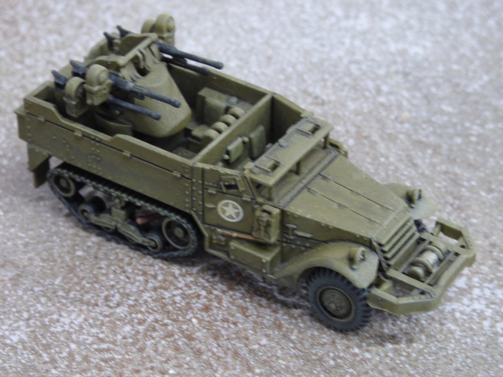 Roco Minitanks Pro Painted WWII US M-16 Quad 50 Halftrack Lot#8685B©