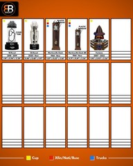 NASCAR Diecast 1/24 Scale Trophies Champion Martinsville Bristol Darlington