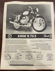 SUPER RARE(1973)-REVELL|BMW R75/5|WUNDERBIKE|1:8 Motorcycle Kit#1552|UNBUILT!!!
