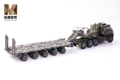 1：72 Oshkosh M1070 Heavy Tank Trailer NATO Tricolor Painting Metal+Plastic Model