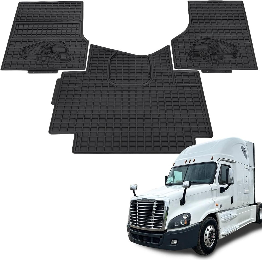 Floor Mats Fit for Freightliner Cascadia 2008-2017 | Heavy Duty Truck Floor Rubb