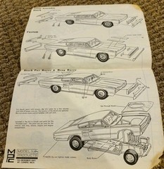 Lot/6 Vintage 1960’s Model Car Kit Instructions AMT IMC FORD LOTUS INDY – DODGE