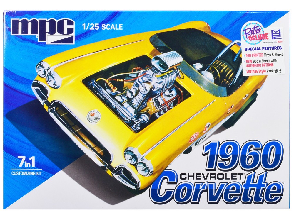 MPC MPC1002 1/25 Skill 2 Model Kit 1960 Chevrolet Corvette 7-in-1 Kit