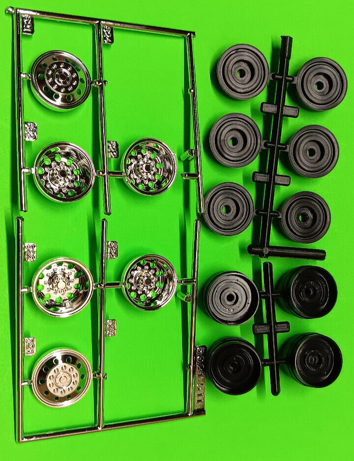 1/25 Tyrone Malone Hideout Kenworth Aerodyne Transporter Chrome Rims Wheel Backs